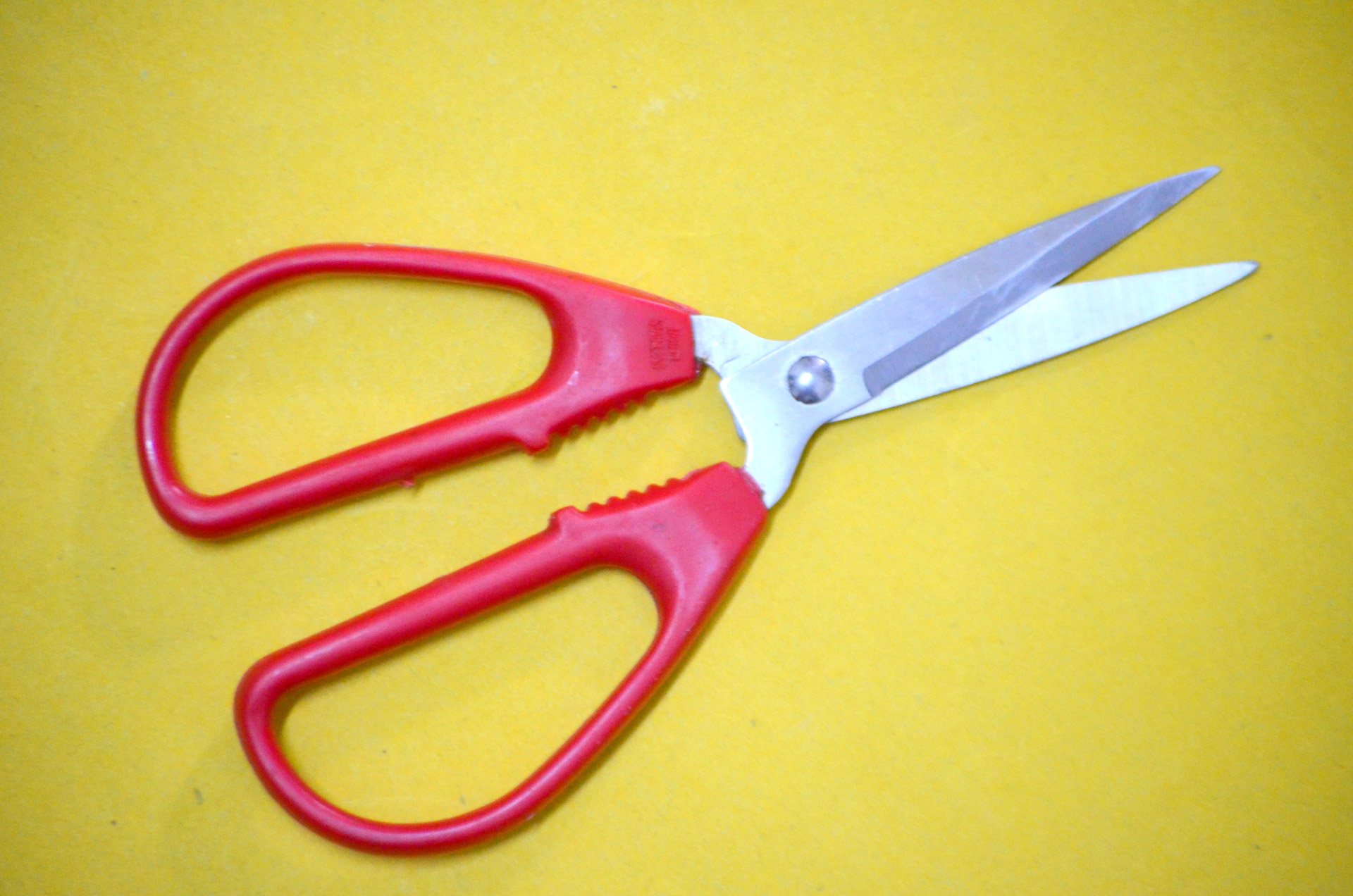scissors red handle free photo