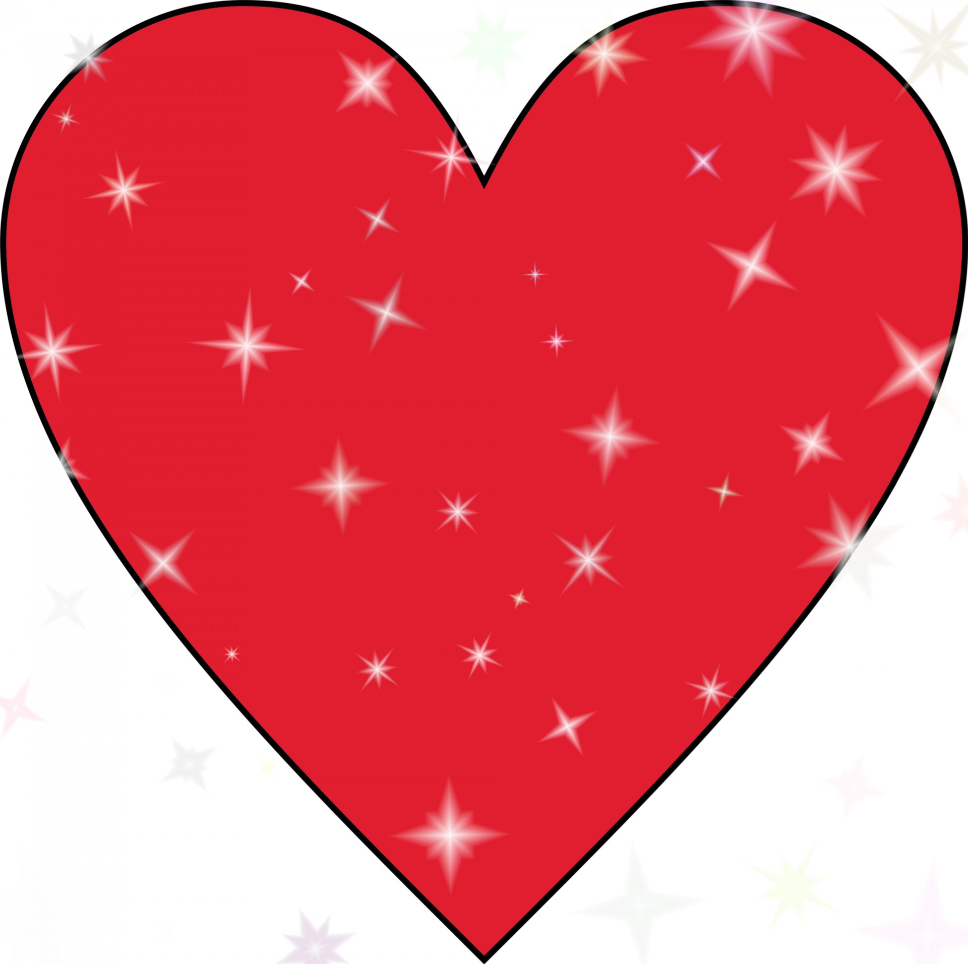 heart red sparkles free photo