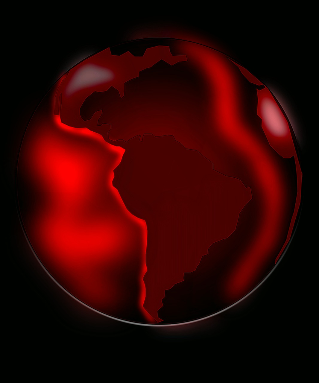 red map scary map scar earth free photo