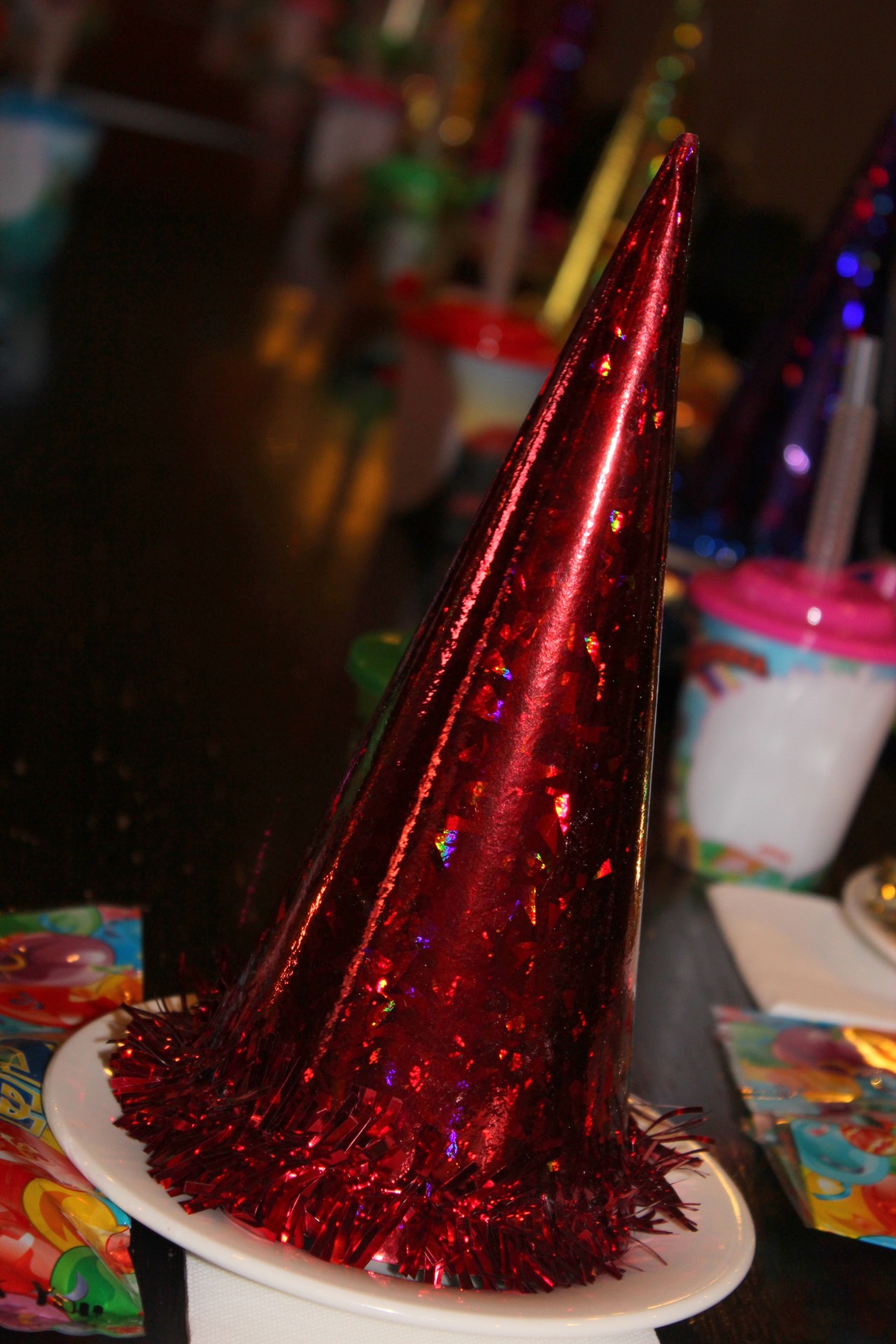 red party hat birthday glitter free photo