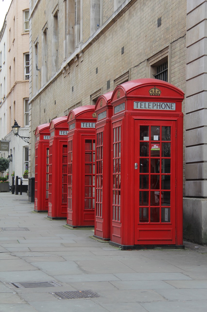 red phone box london telephone free photo