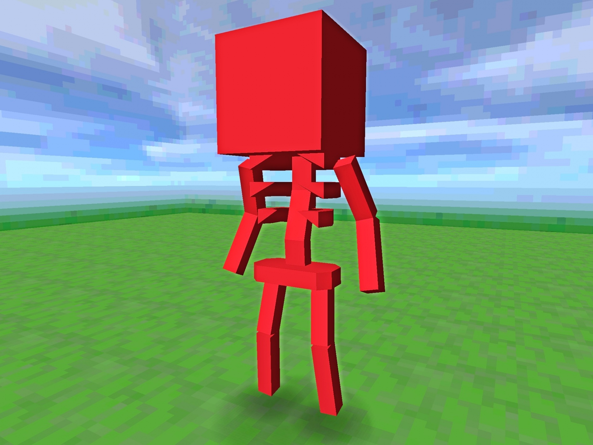 red robot standing free photo