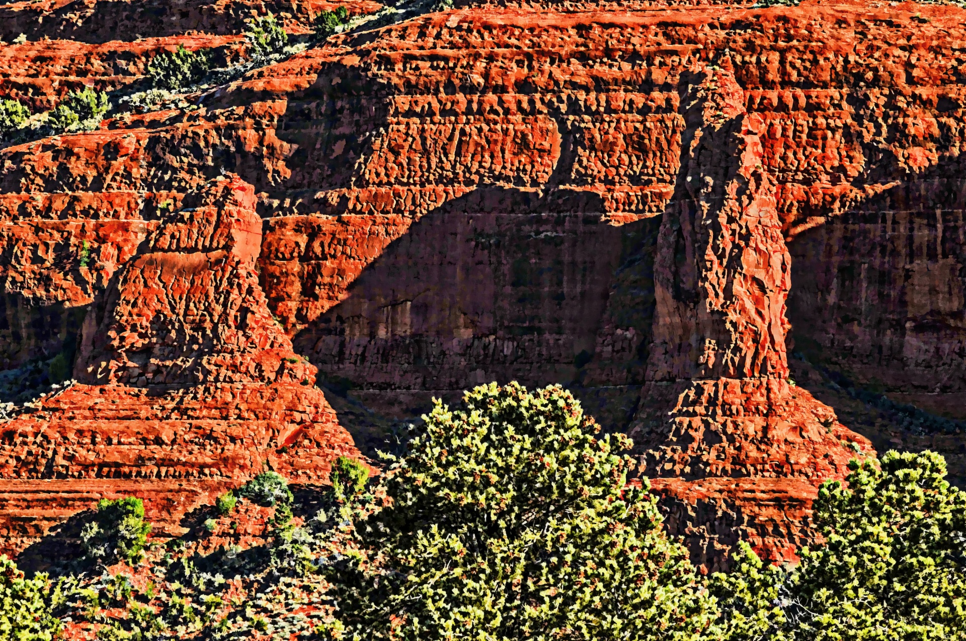desert red rocks mountain free photo