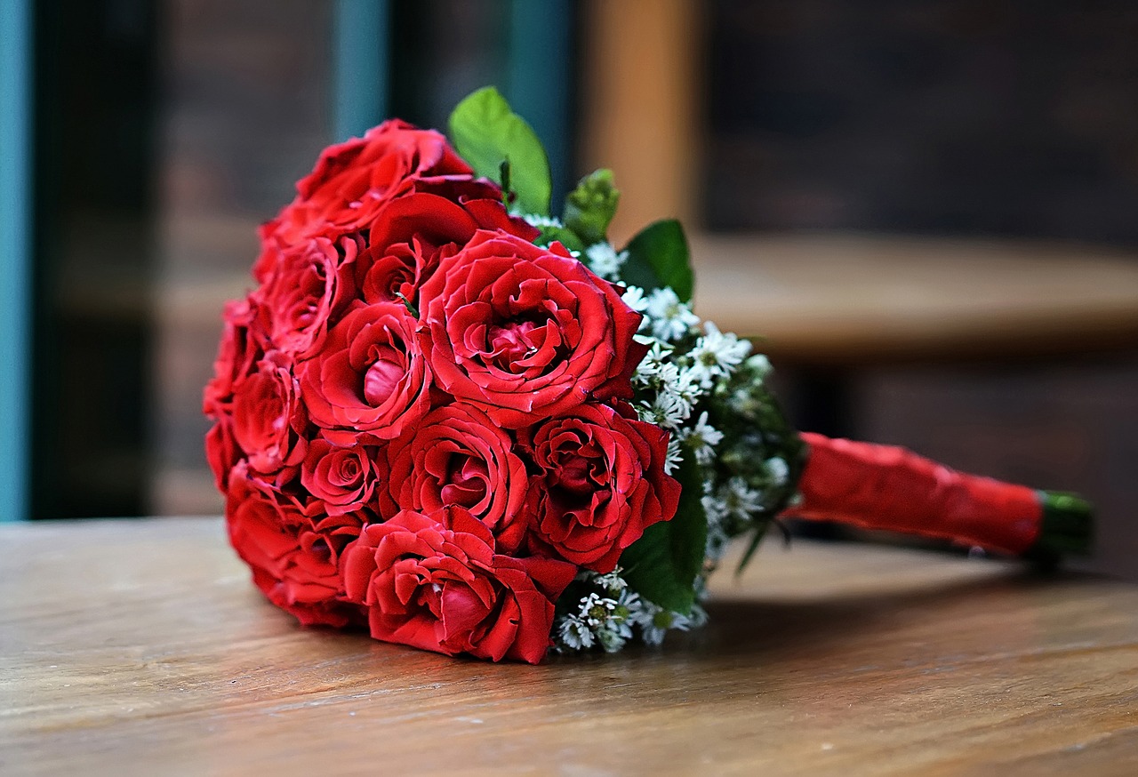 red roses romantic love free photo