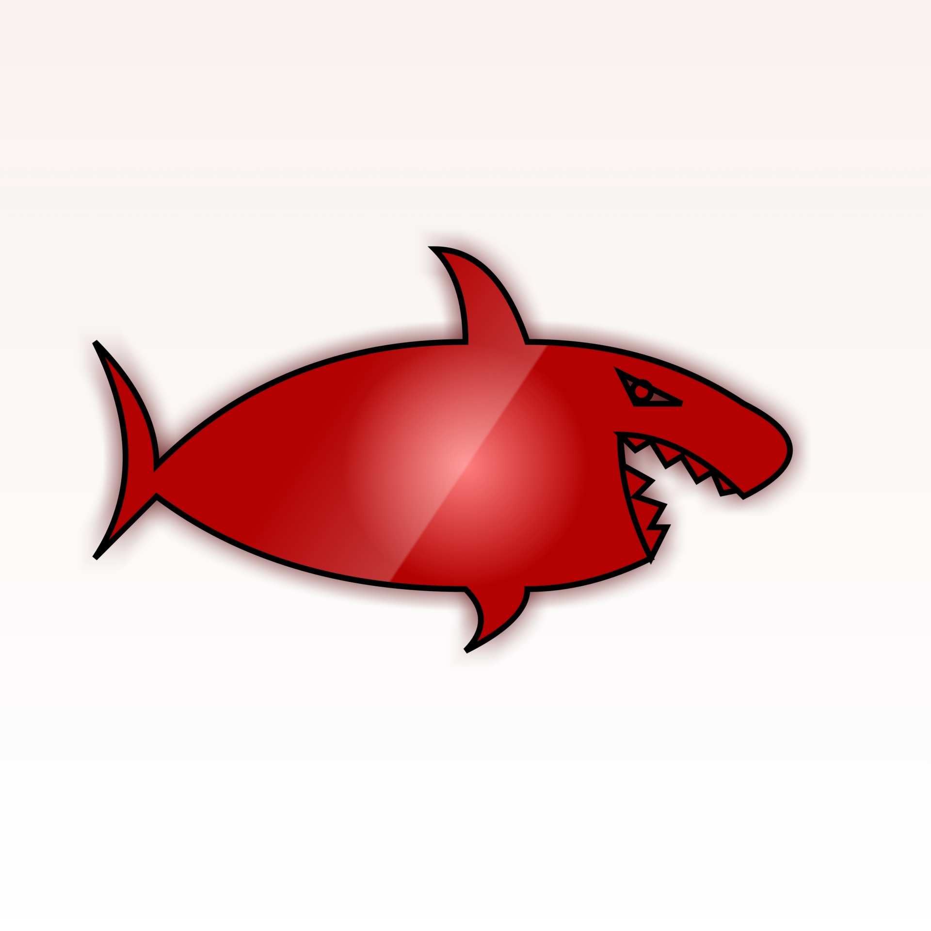 red shark drawing free photo