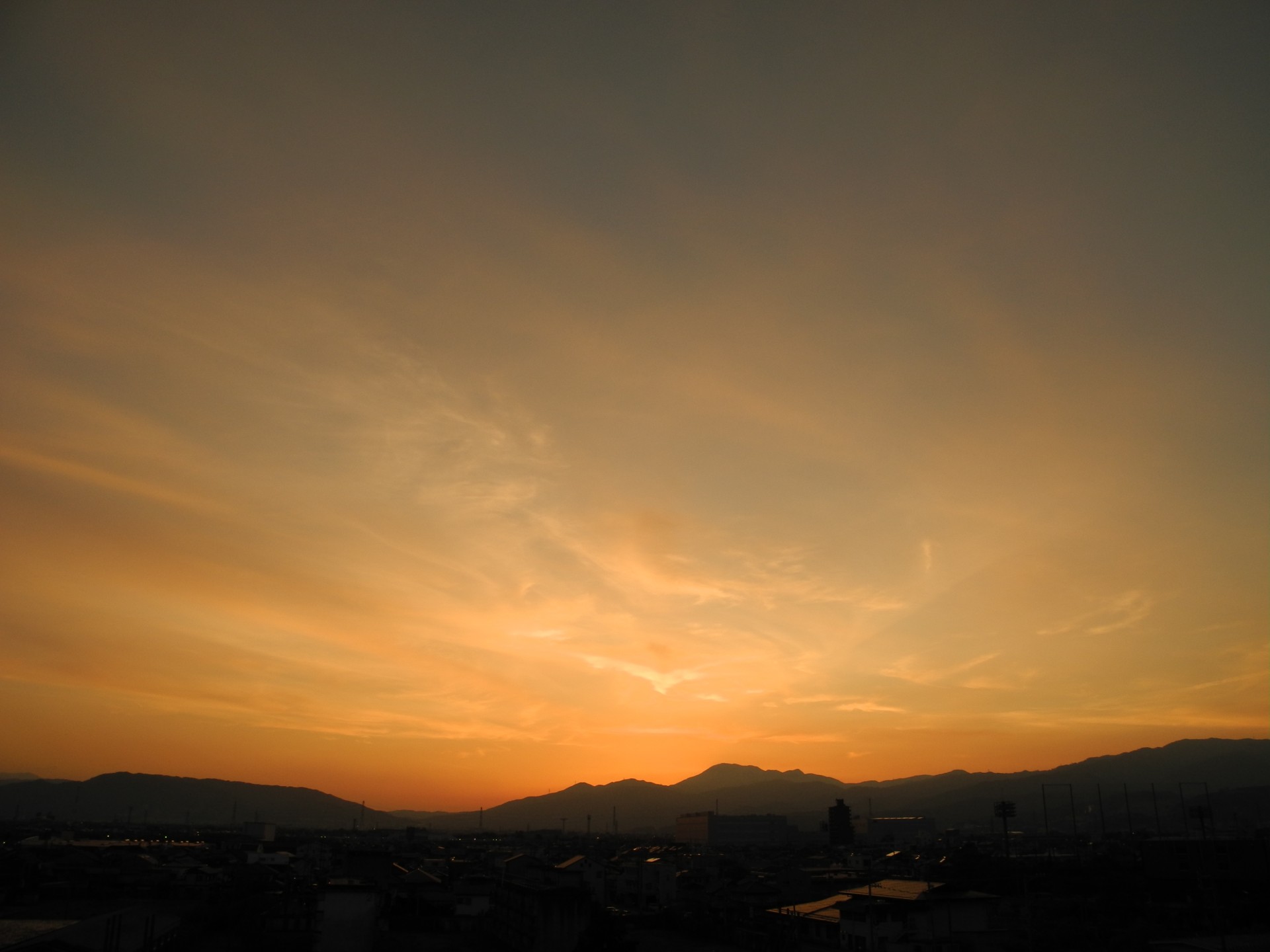 red sky ibukiyama japan free photo