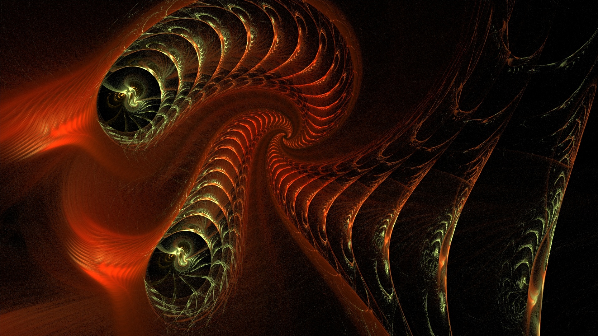 red fractal spiral free photo