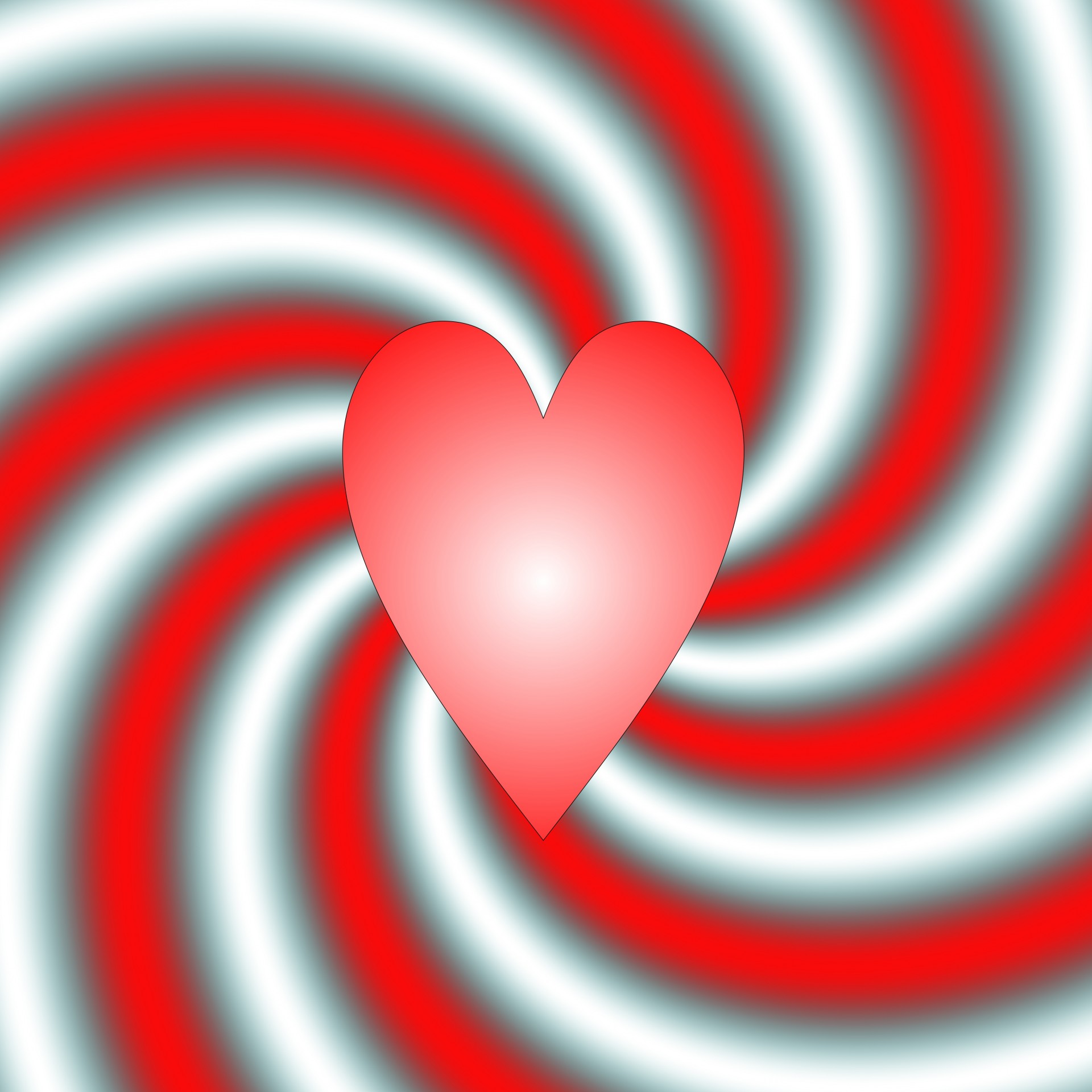 red spiral heart free photo