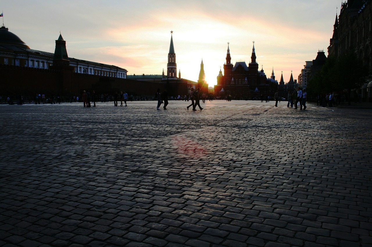 red square sunset paving free photo