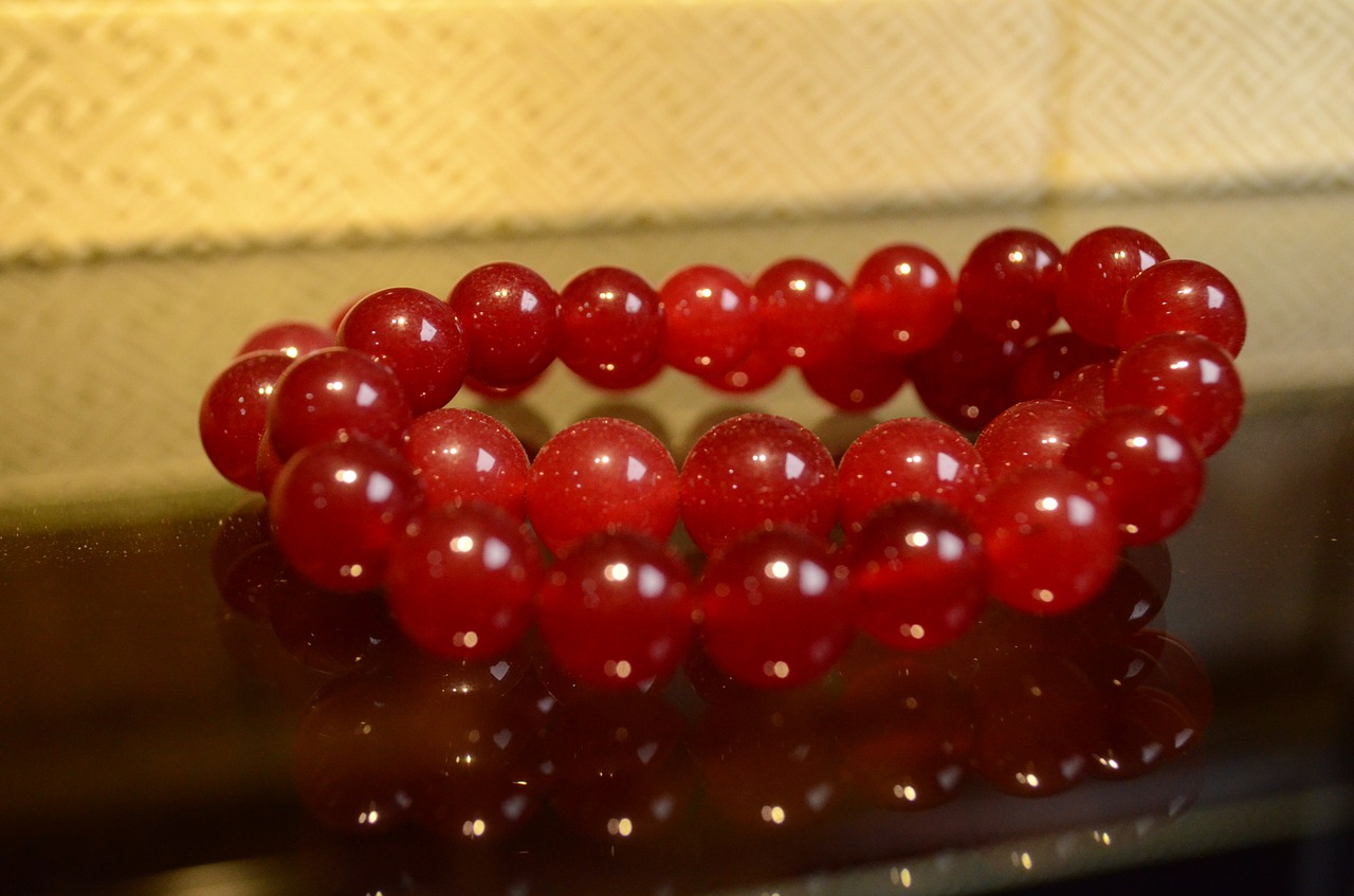 red stone ornament bracelet free photo