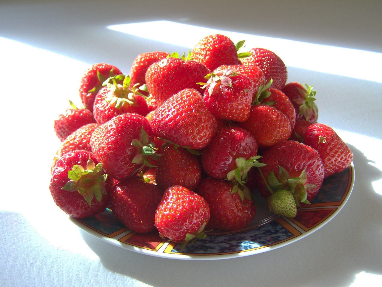 red strawberry earth fruit food free photo