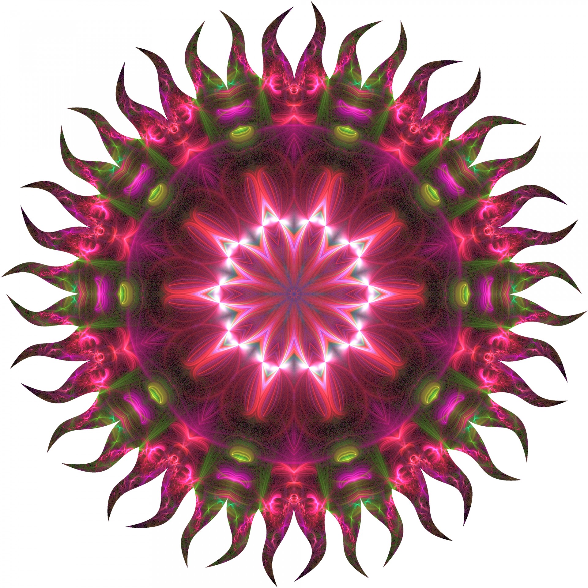 sunflower kaleidoscope pattern free photo