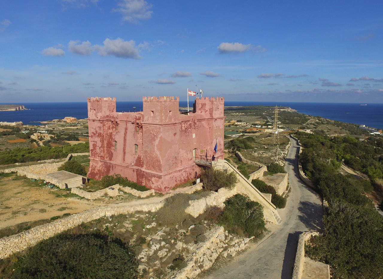 red tower malta st agatha's tower free photo