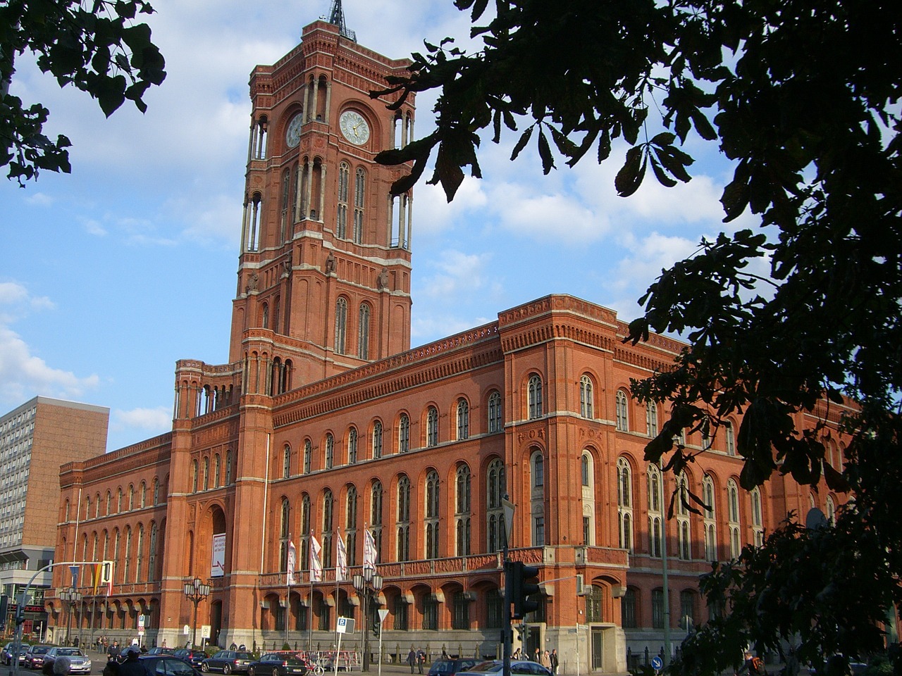 red town hall berlin capital free photo