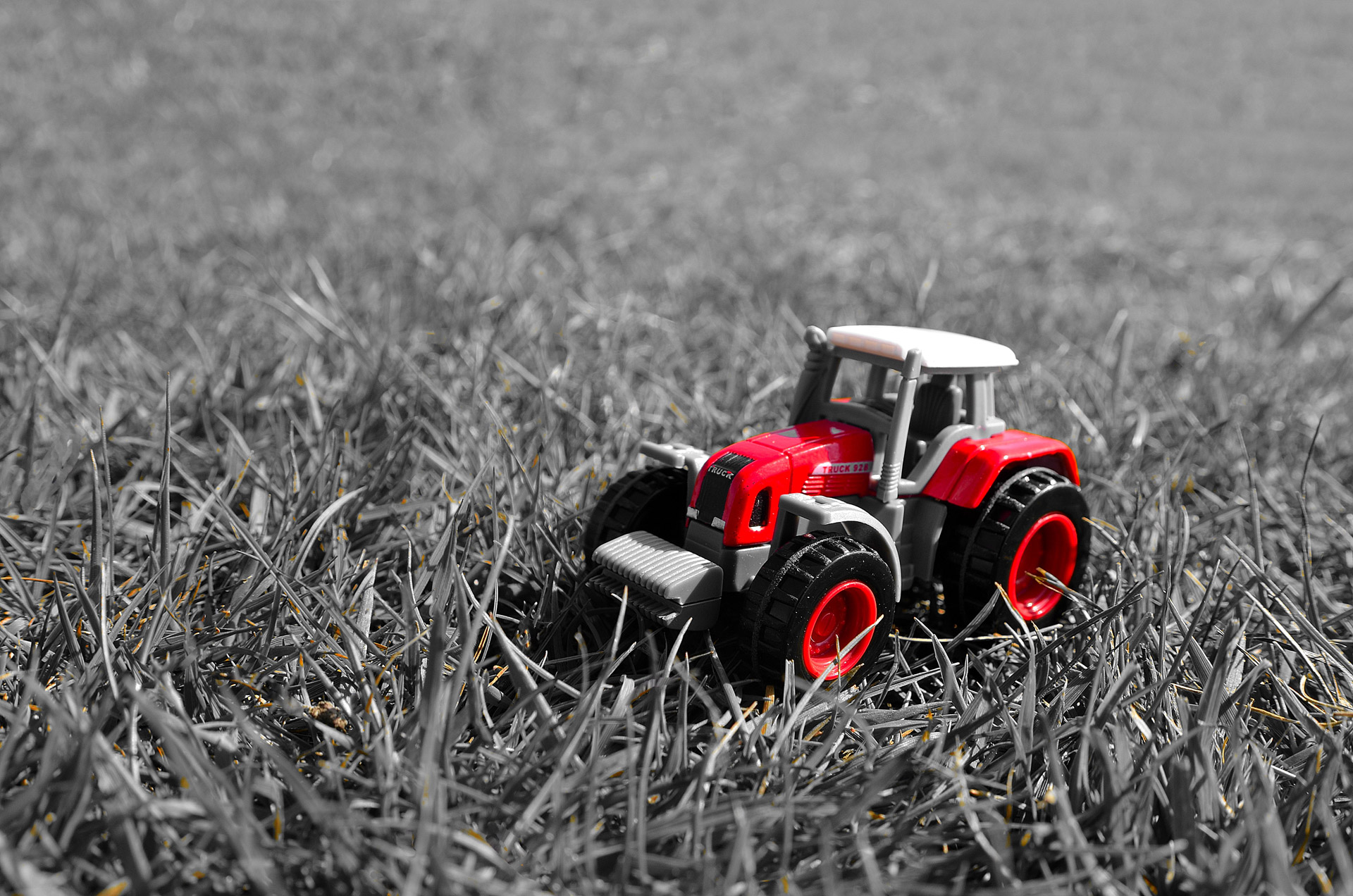 red tractor toy free photo
