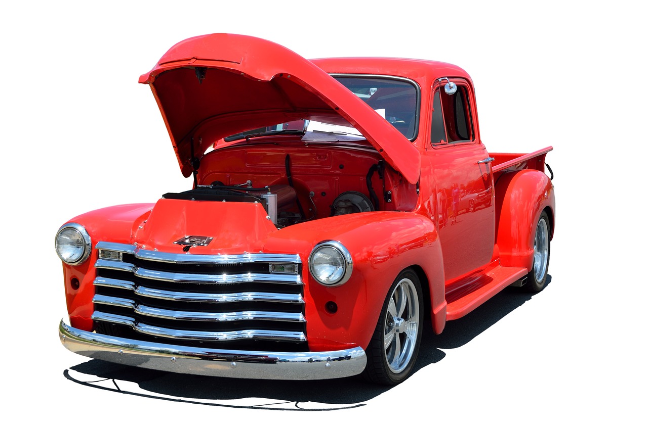 red truck classic retro free photo