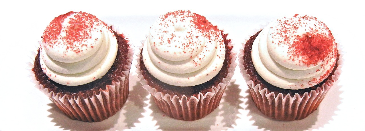 red velvet cupcakes baked sugar free photo