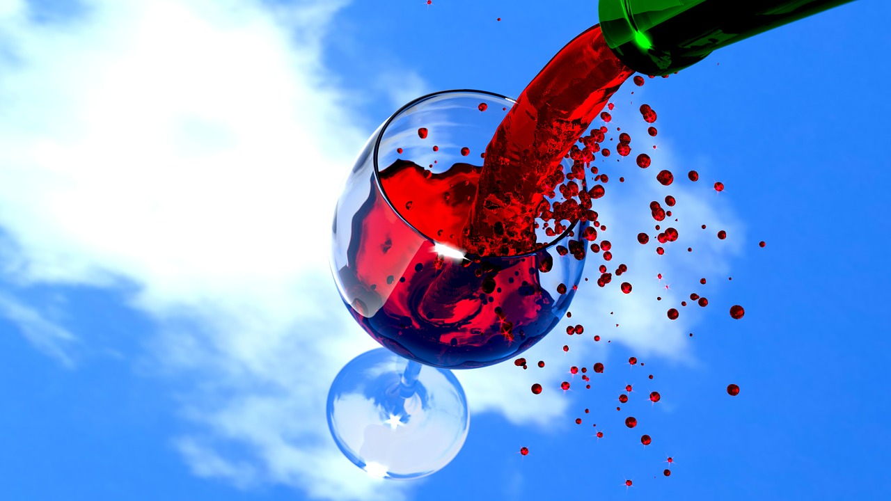 red wine wine 3d free photo