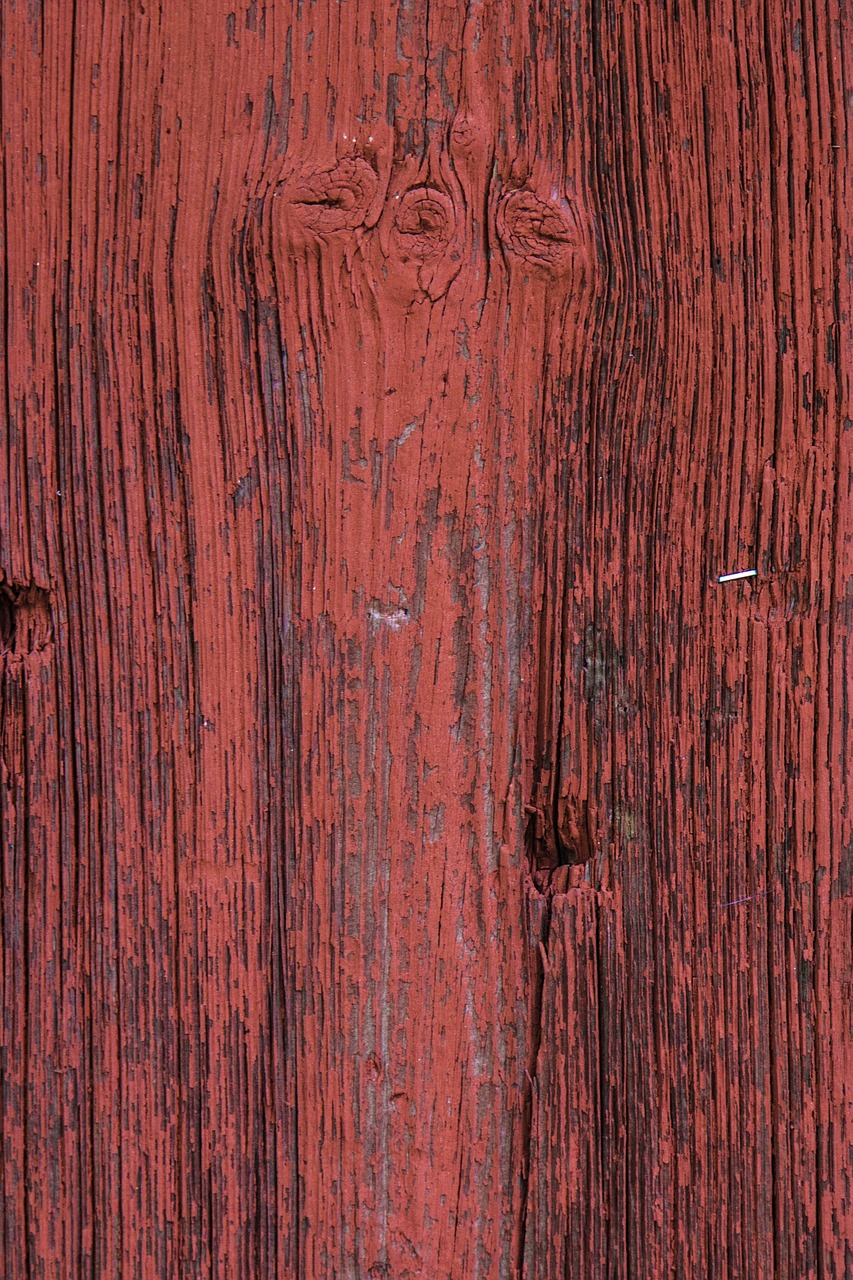 red wood paint plank closeup free photo