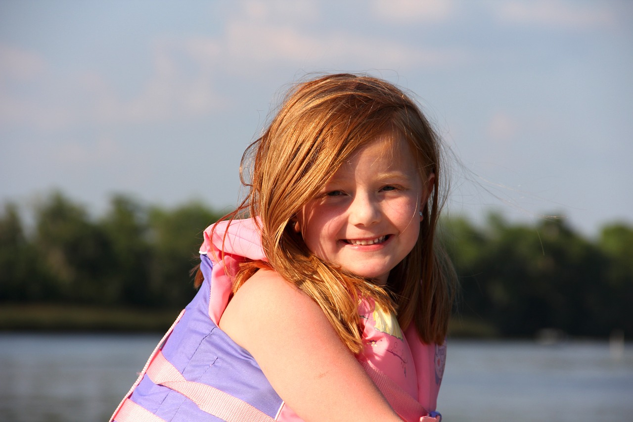 redhead girl boat girl free photo