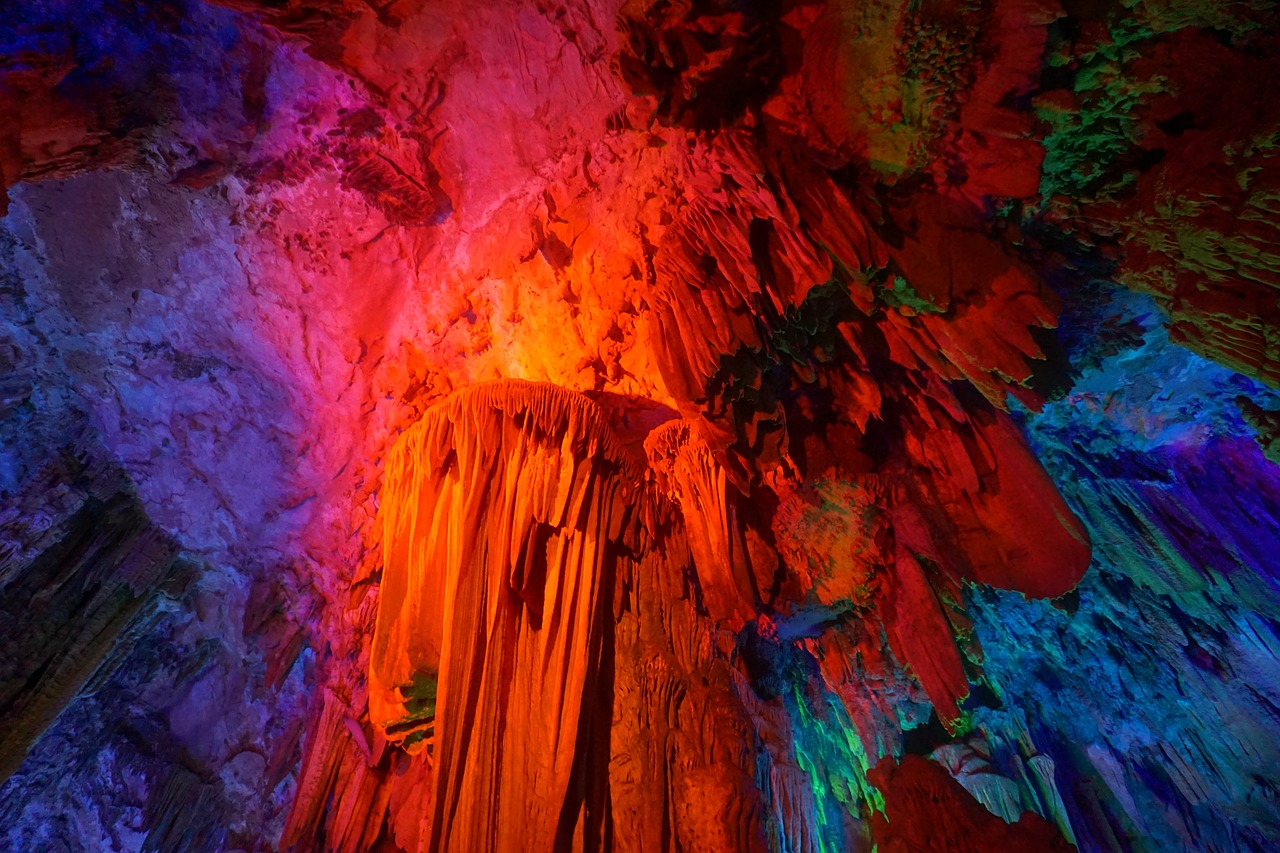 reed flute cave guilin stalactite free photo
