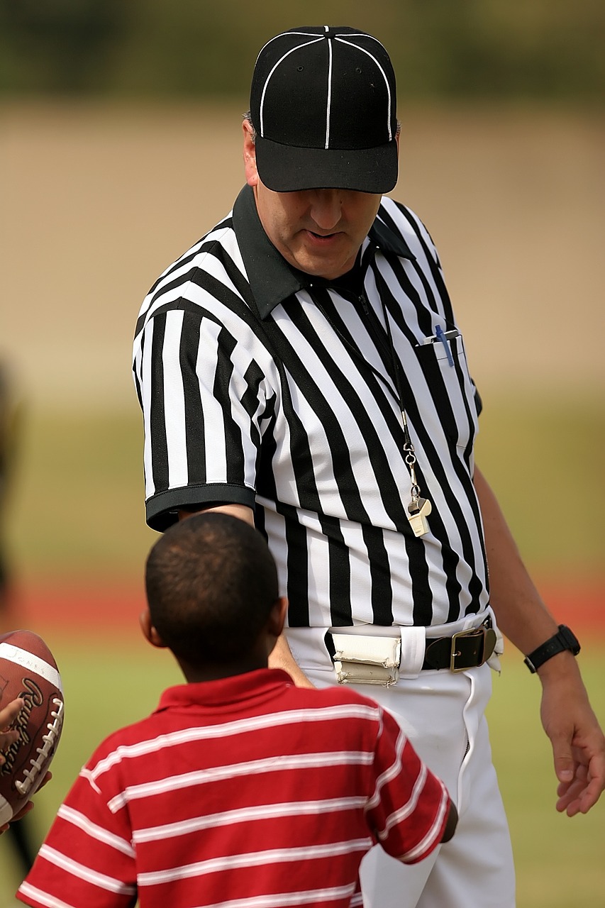 referee ball boy football referee free photo