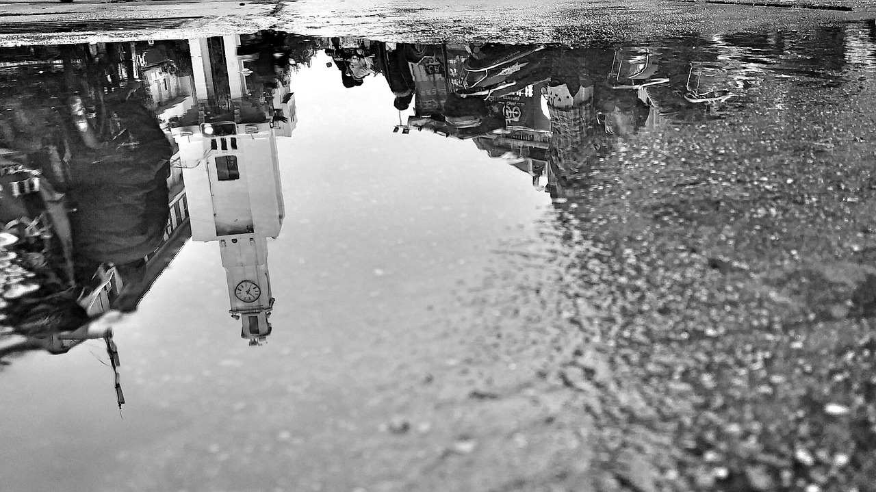 reflection street china free photo