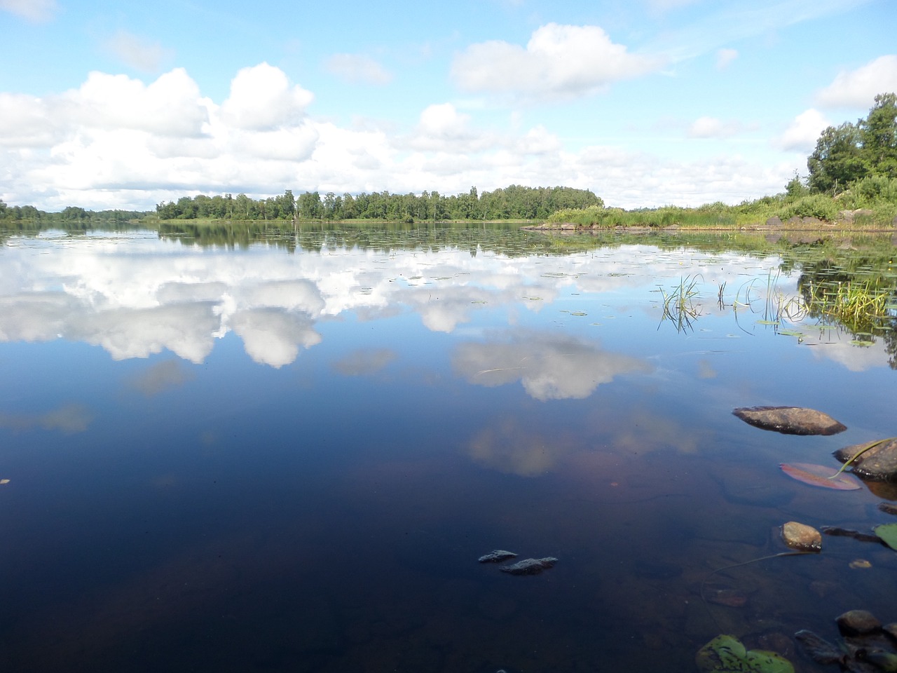 reflection lake landscape free photo