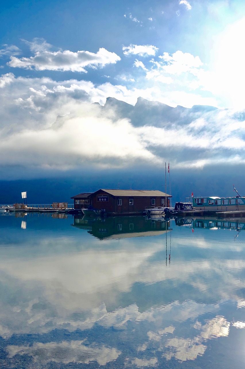 reflection boats tranquil free photo