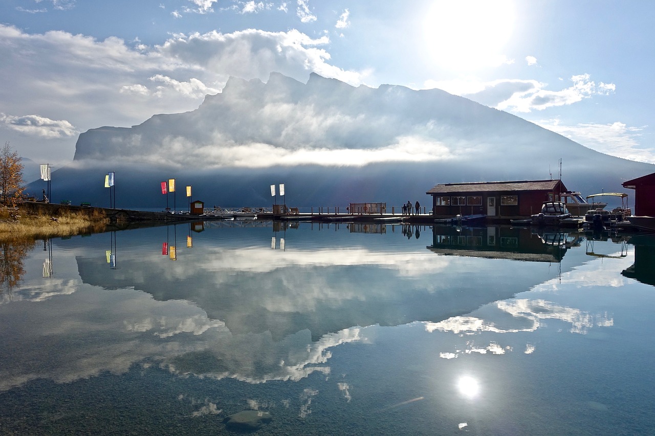 reflection boats tranquil free photo