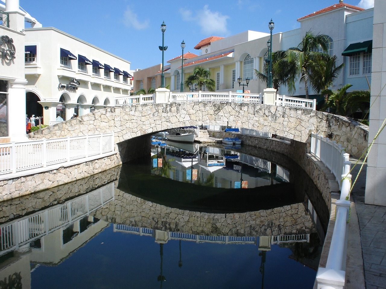 reflection bridge river free photo