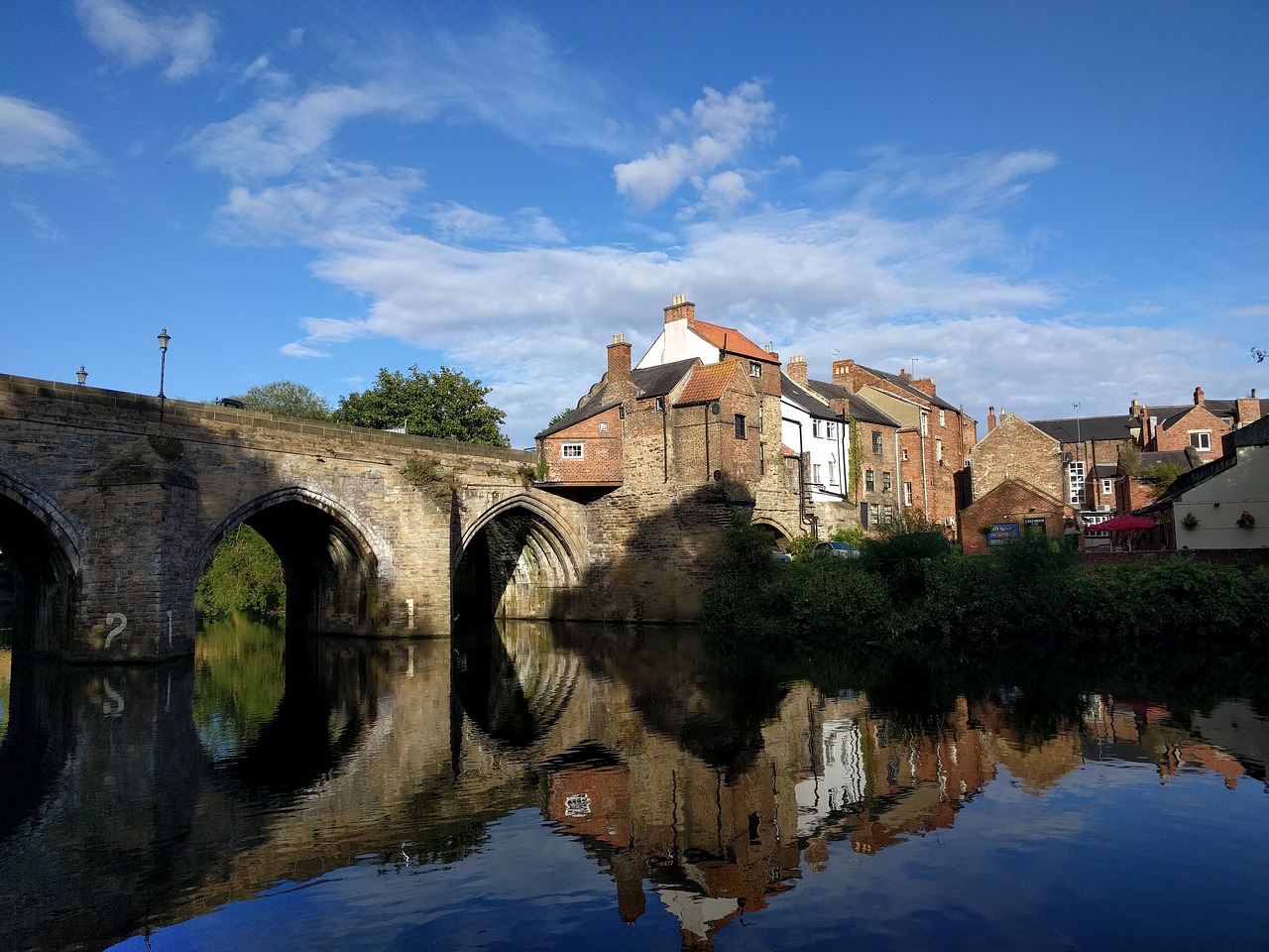 reflection bridge river free photo