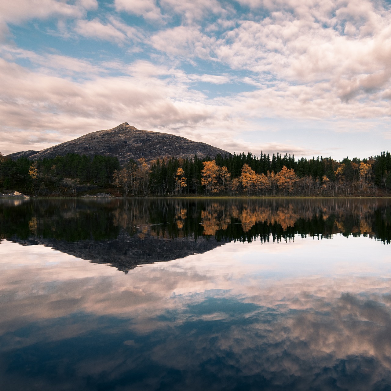 reflection autumn water free photo