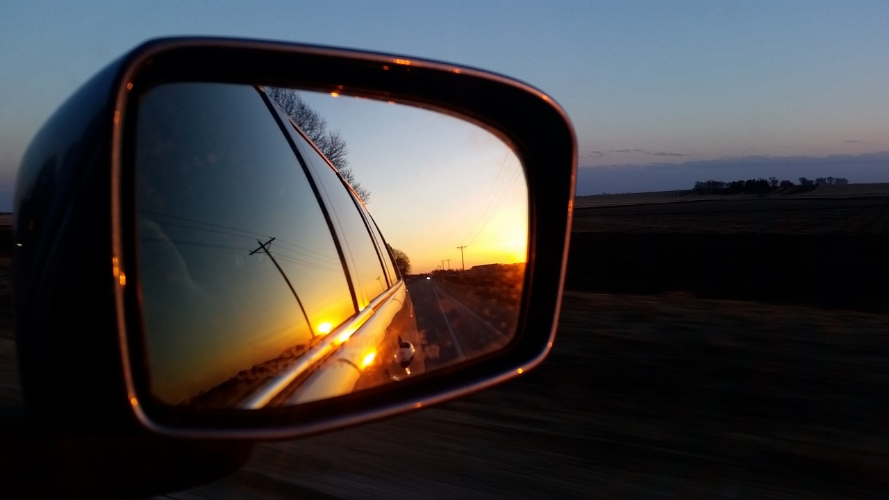 reflection sunset mirror free photo