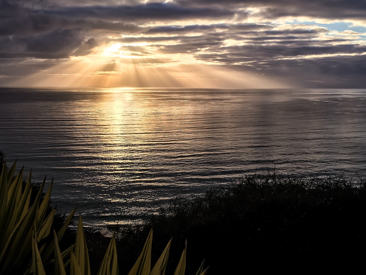 reflection waters sunset free photo