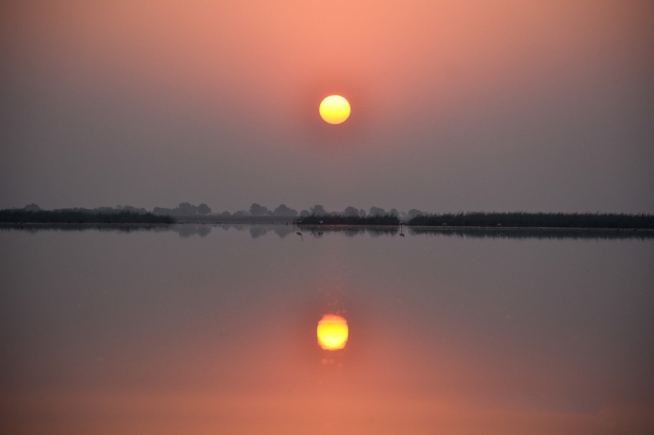 reflection  sunrise  ahmadabad free photo