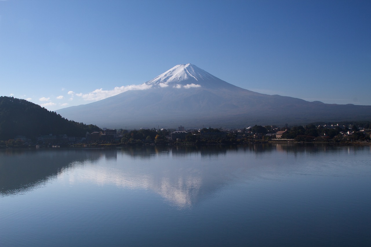 reflection fuji japan free photo