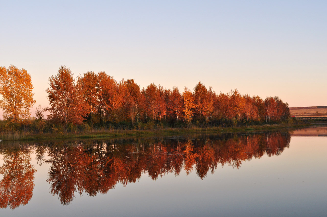 autumn reflected water free photo