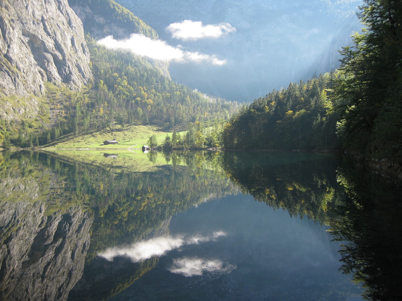 reflections mountain landscape free photo