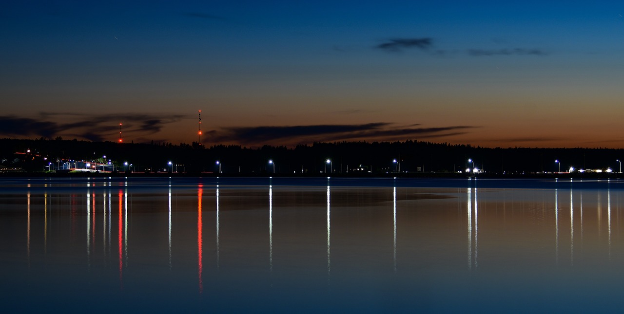 reflections  twilight  summer free photo