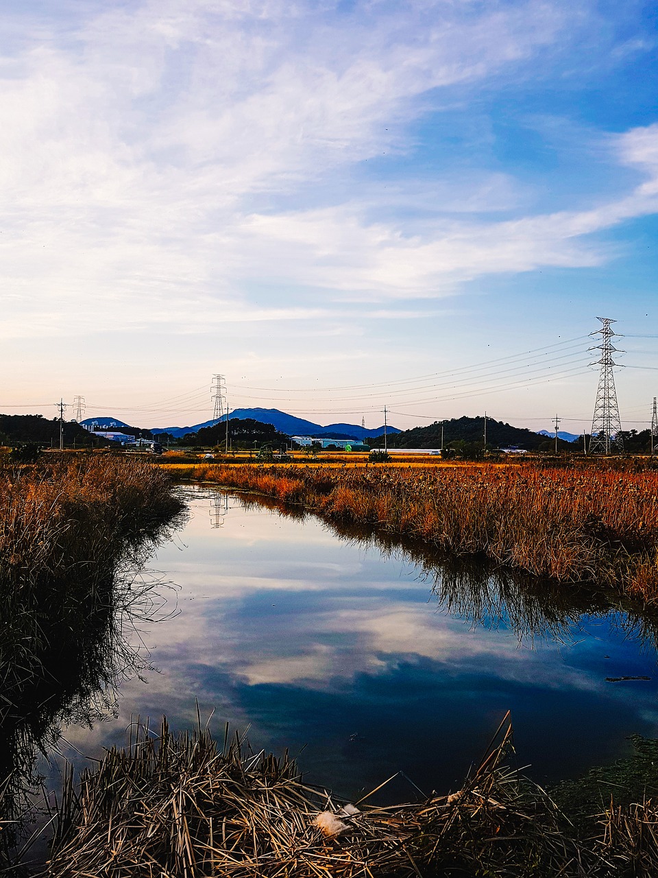 reflections  autumn  sky free photo