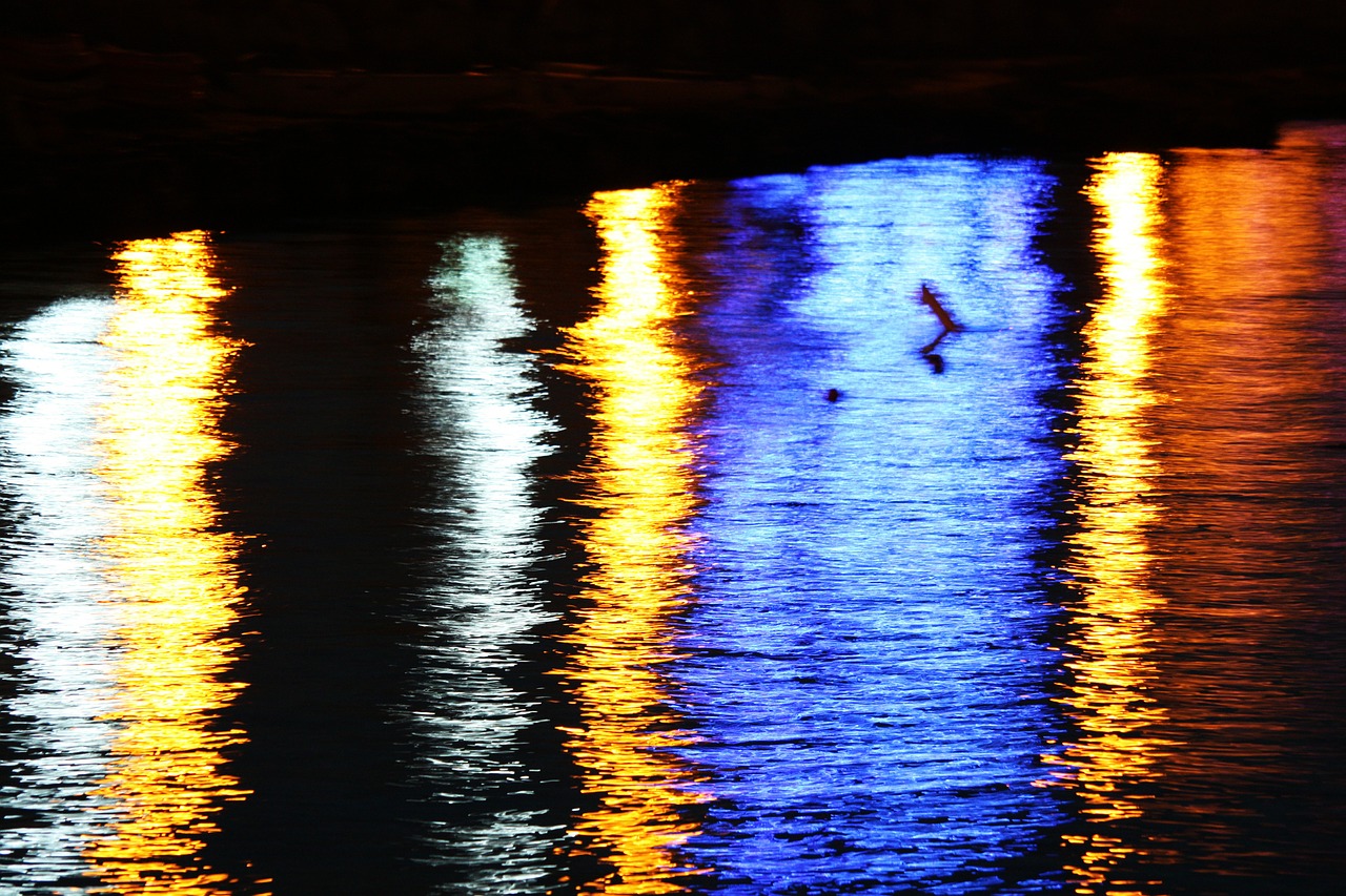 reflections evening colors free photo