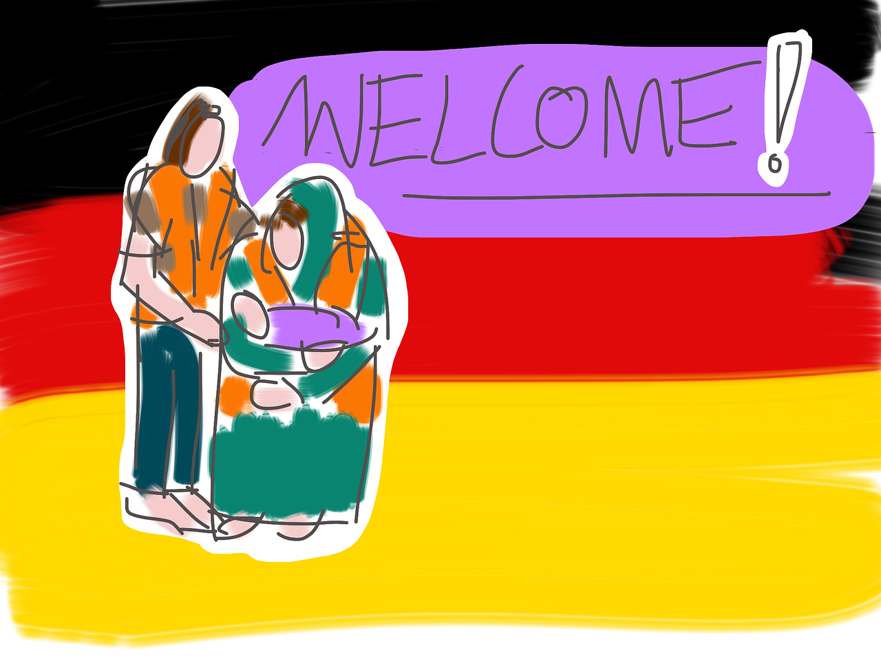 refugees welcome life jacket free photo