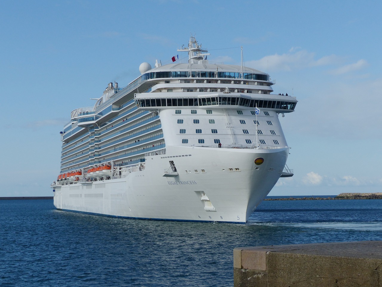 regal princess cruise ship sea free photo