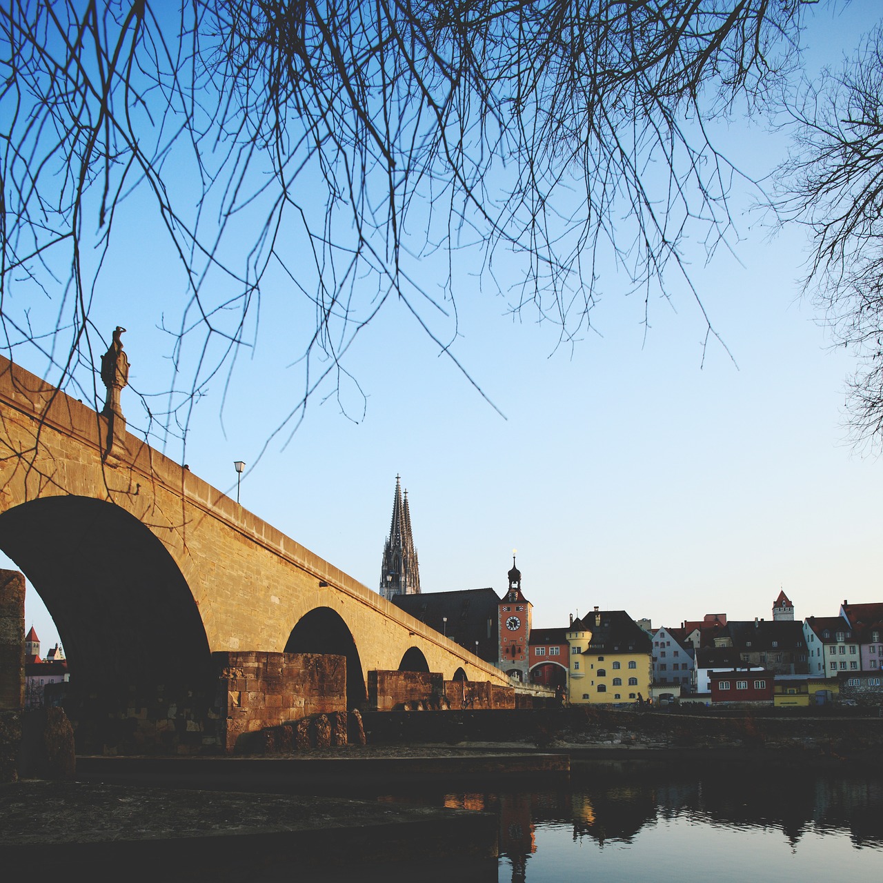 regensburg bridge danube free photo