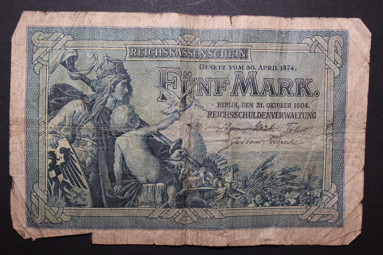 reichsmark imperial banknote reich treasury certificate free photo