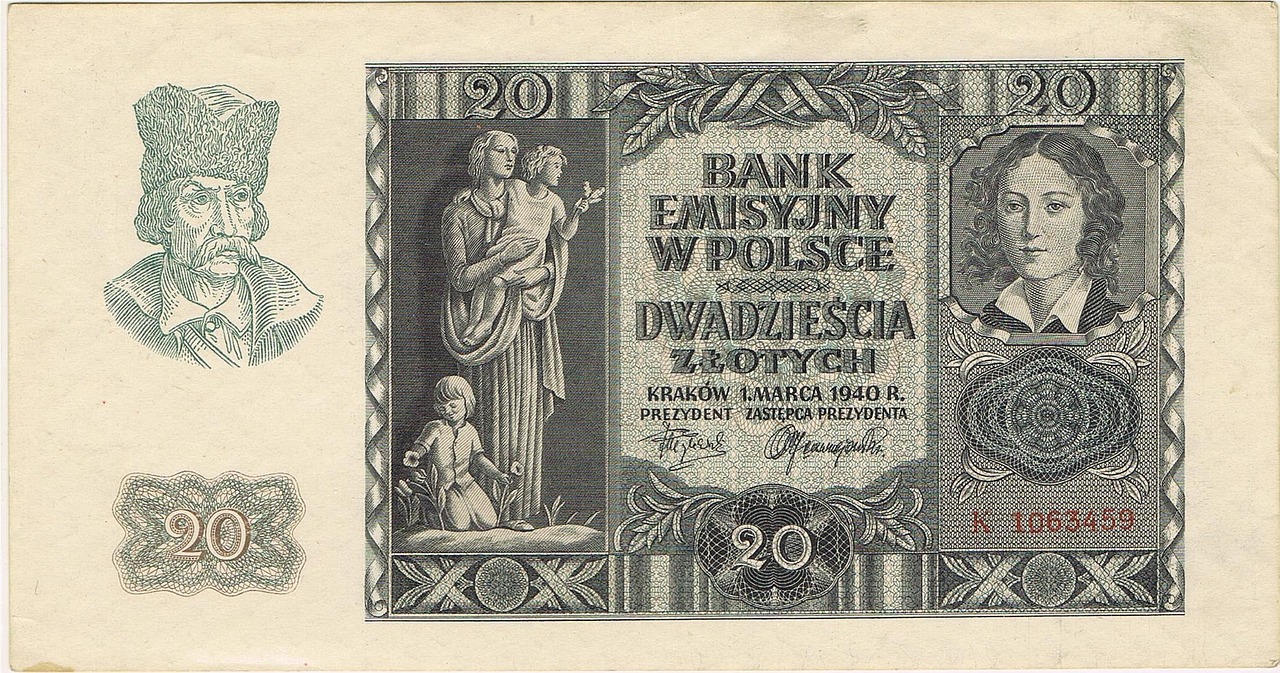 reichsmark zloty banknote free photo