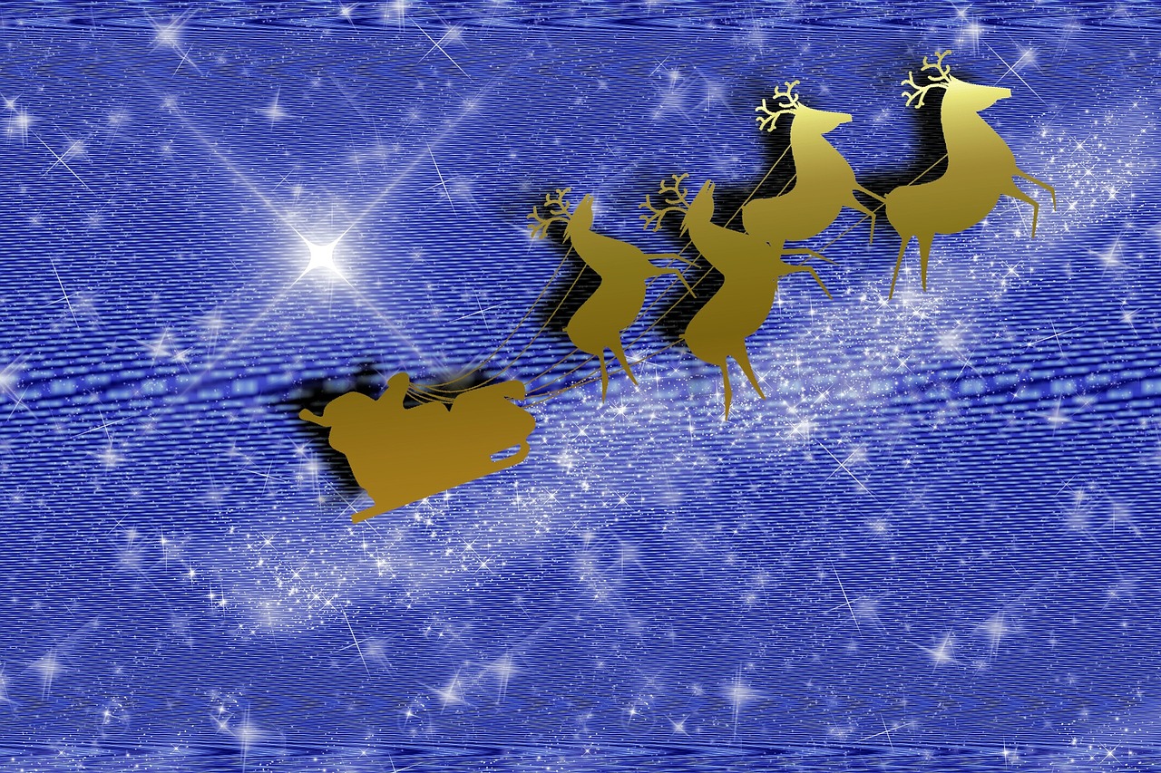 reindeer santa claus slide free photo