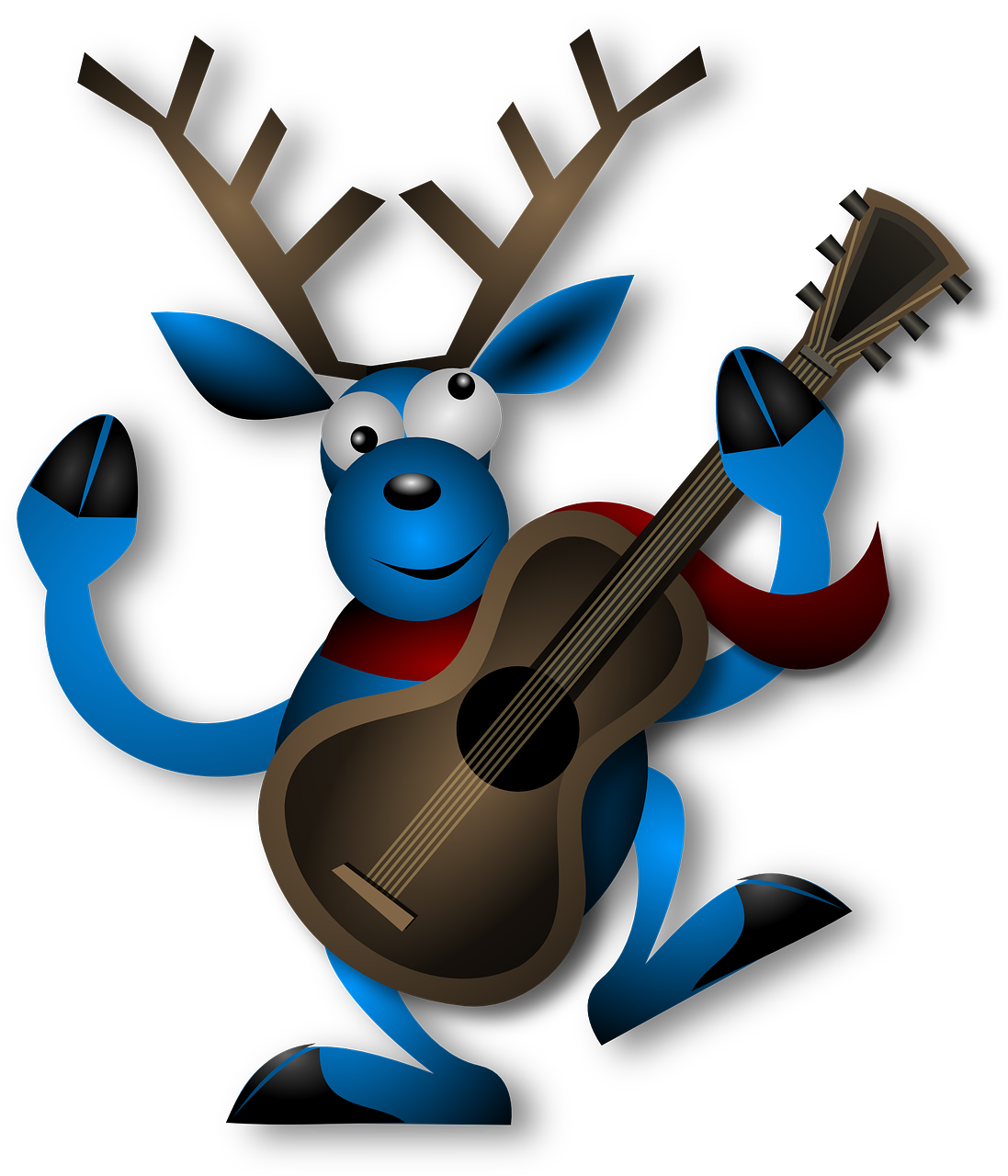 reindeer dancing guitar free photo