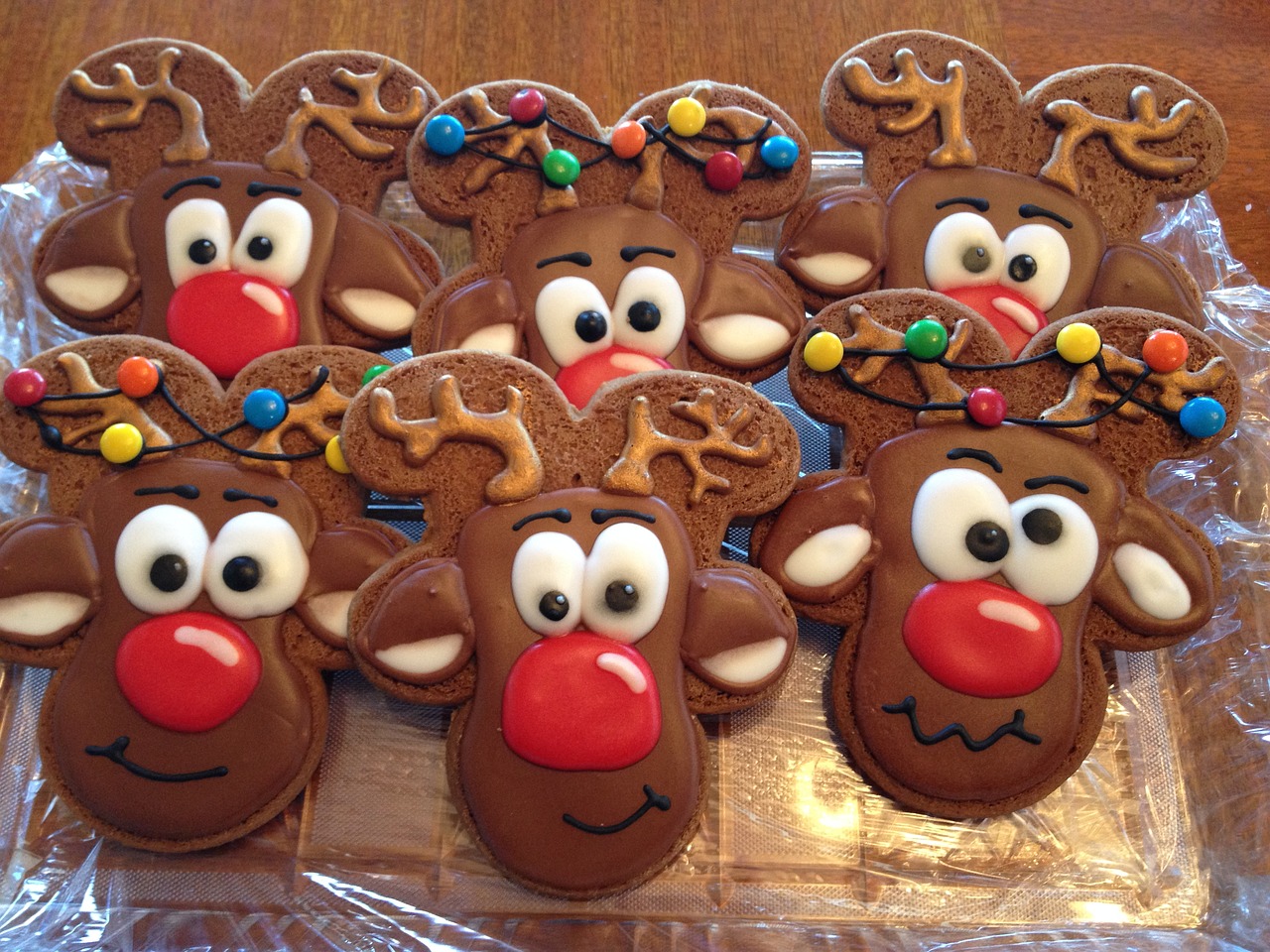 reindeer sugar cookie decorated free photo
